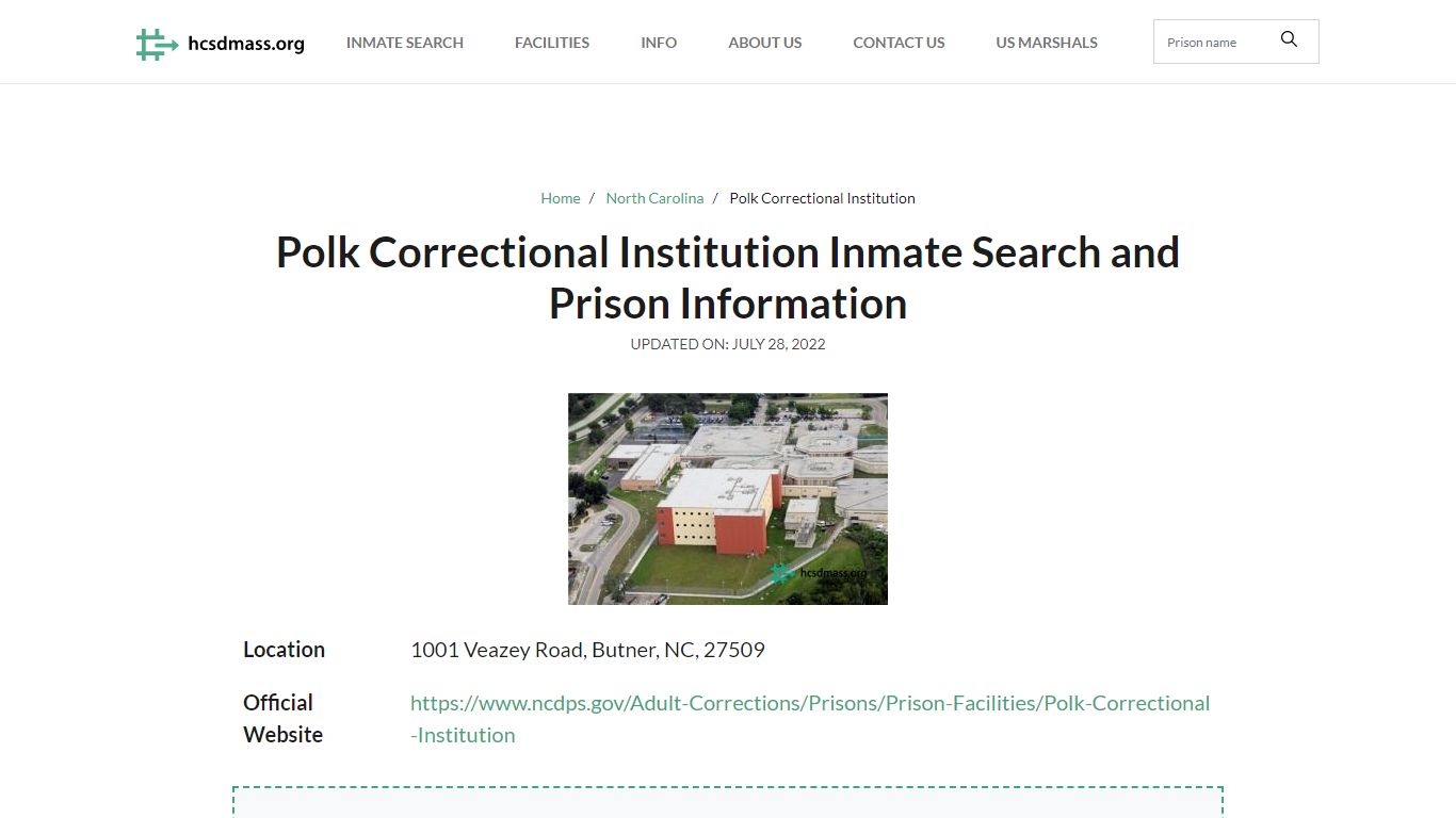 Polk Correctional Institution Inmate Search, Visitation ...