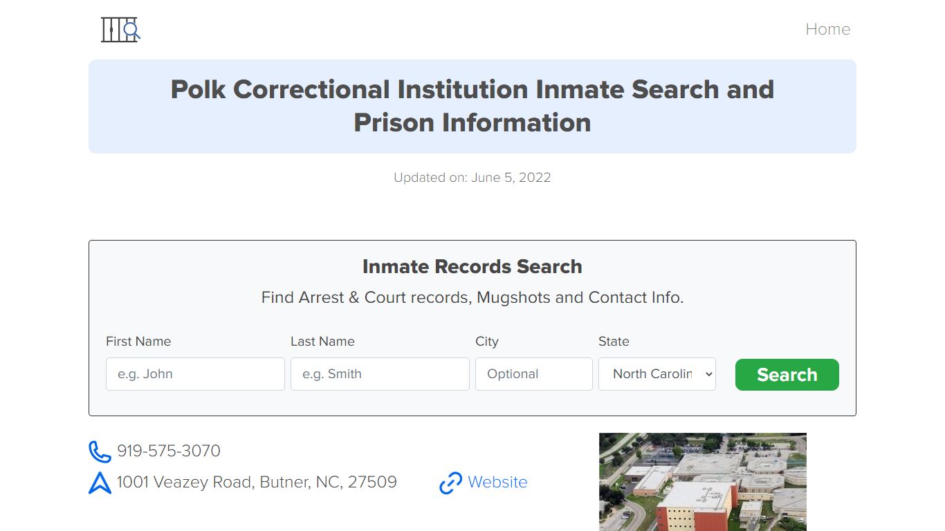 Polk Correctional Institution Inmate Search, Visitation ...