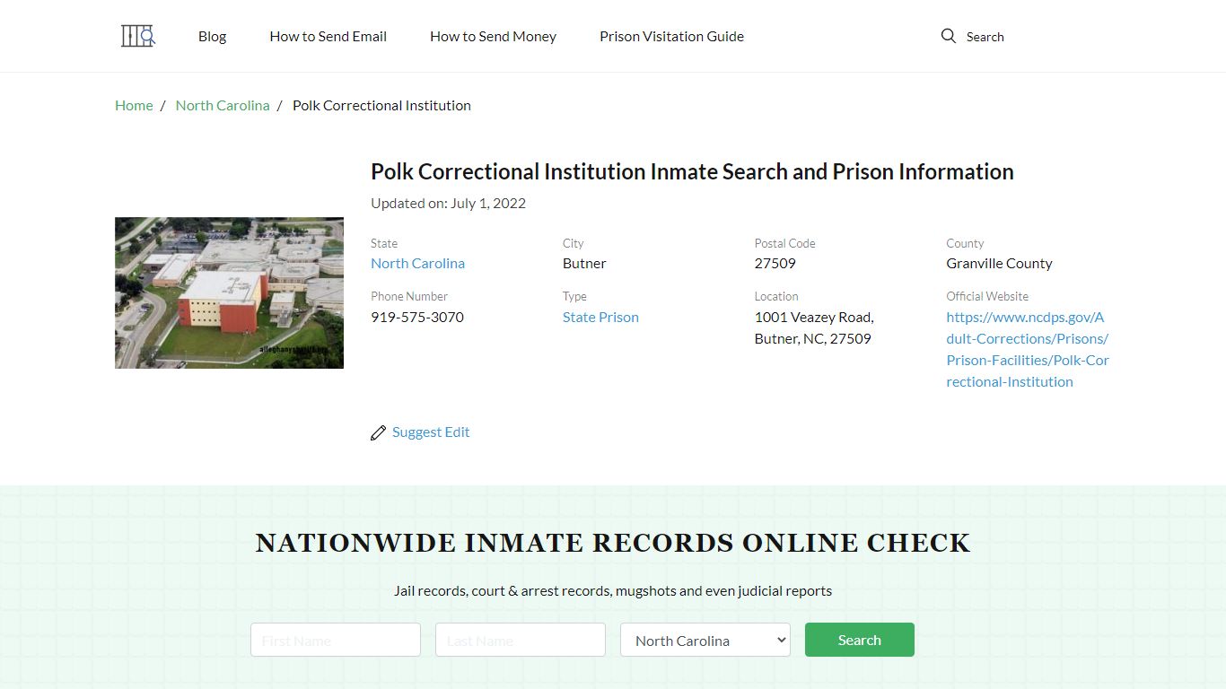 Polk Correctional Institution Inmate Search, Visitation ...